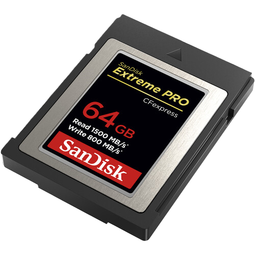 SanDisk Extreme Pro CFexpress Card Type B - 64GB Right Angle