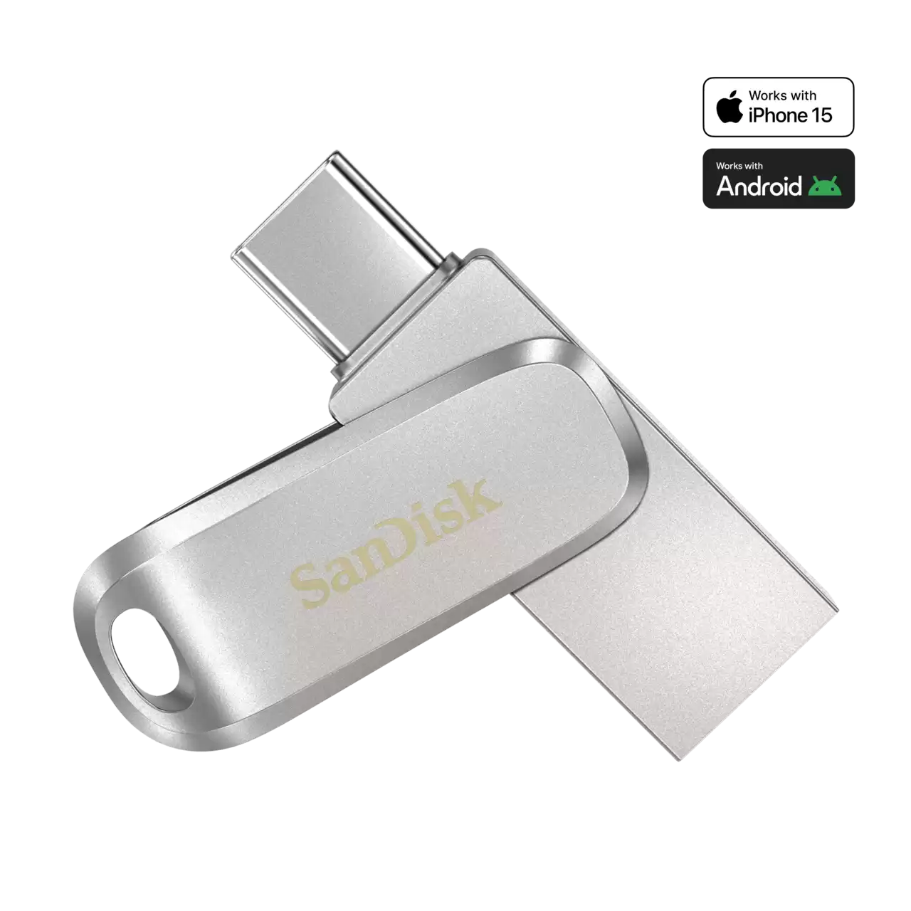 SanDisk Retail SanDisk Ultra Dual Drive Luxe USB Type-C™ Flash Drive - 128GB (Silver)