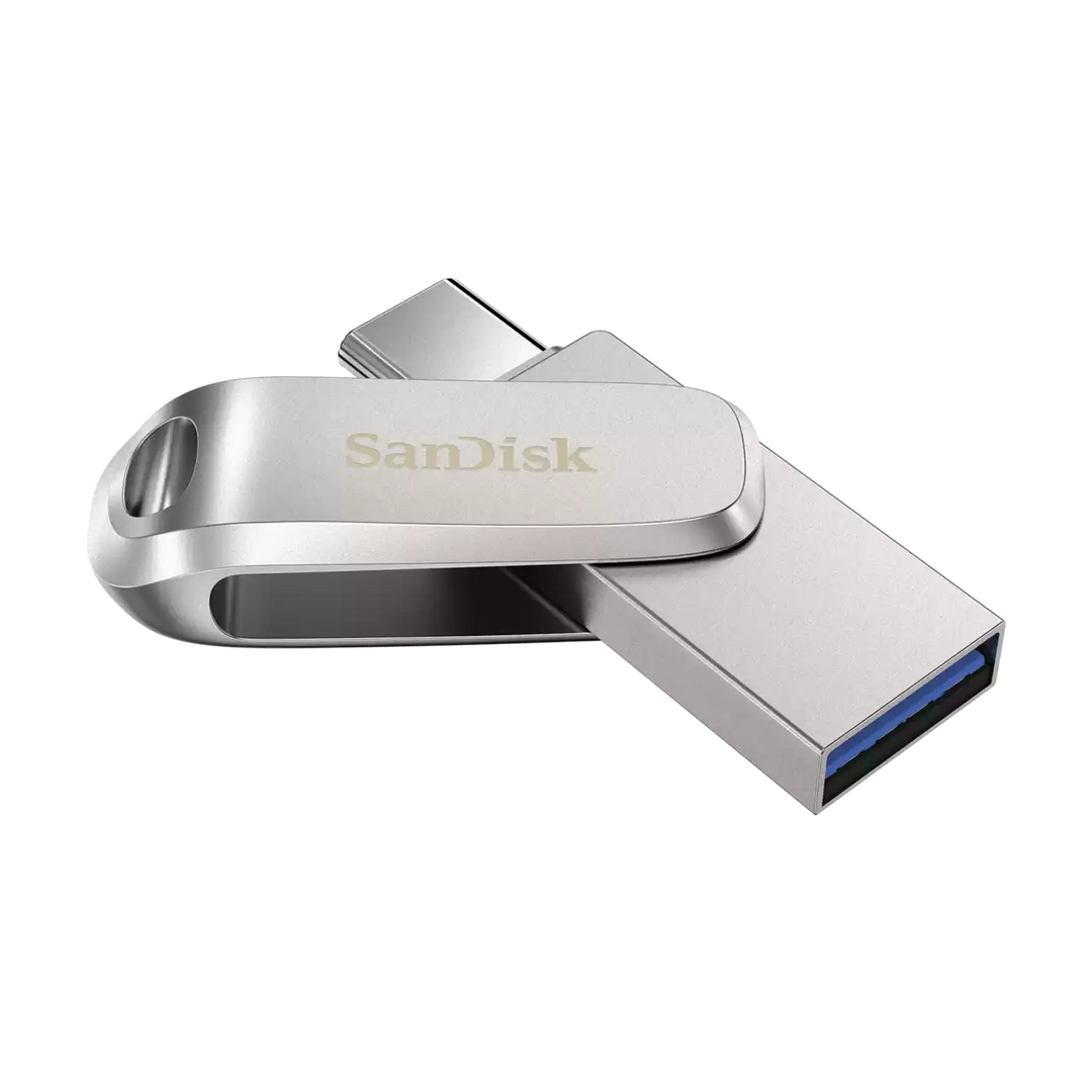 SanDisk Retail SanDisk Ultra Dual Drive Luxe USB Type-C™ Flash Drive - 128GB (Silver)