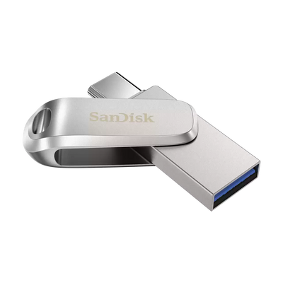 SanDisk Retail SanDisk Ultra Dual Drive Luxe USB Type-C™ Flash Drive - 128GB (Silver)