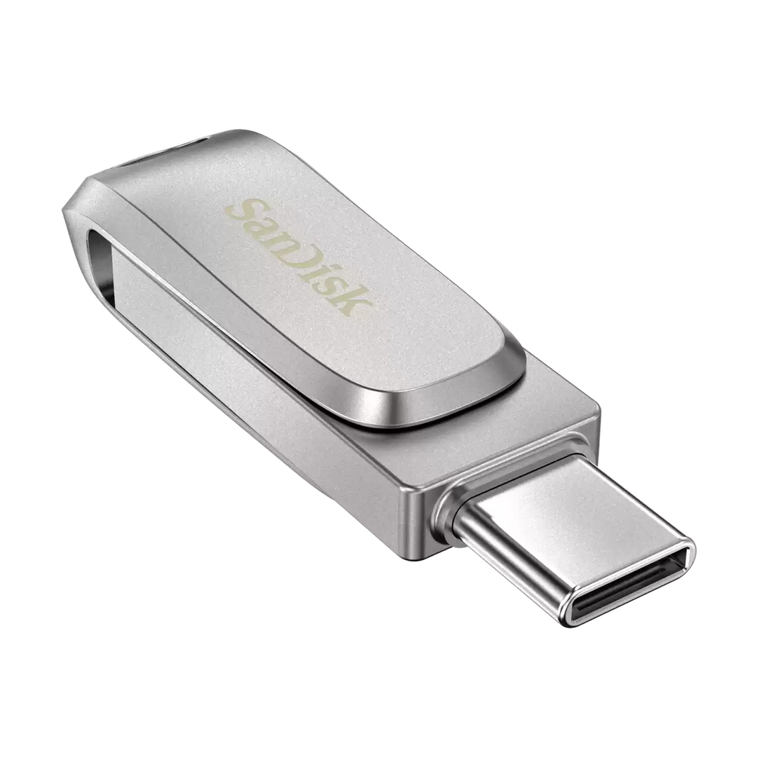 SanDisk Retail SanDisk Ultra Dual Drive Luxe USB Type-C™ Flash Drive - 128GB (Silver)