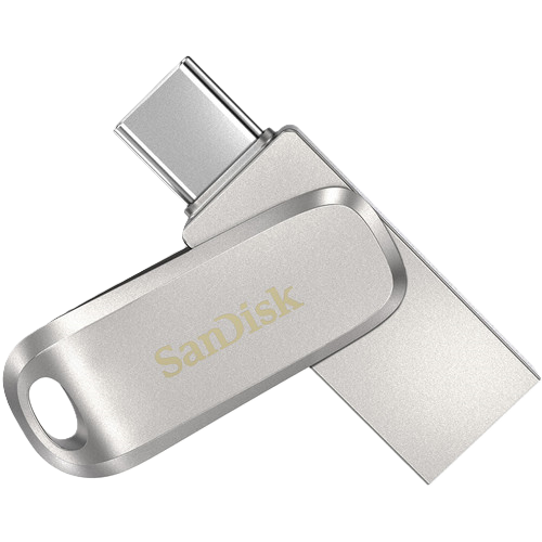SanDisk Ultra Dual Drive Luxe USB Type-C Flash Drive (Silver) 512GB