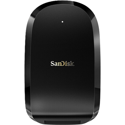 Black SanDisk external hard drive on a white background SanDisk Extreme PRO CFexpress Card Reader