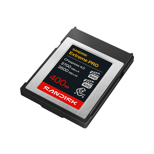 SANDISK Extreme PRO CFexpress 4.0 Type B Card 400GB Angle
