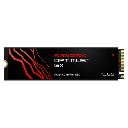 Sandisk Optimus GX 7100 PCIe 4.0 NVMe SSD in a black M.