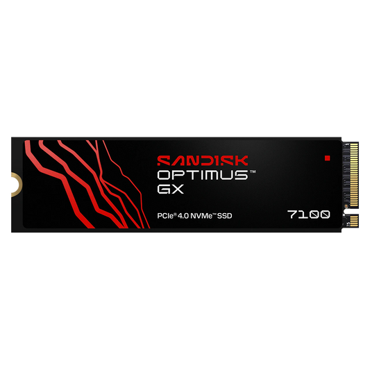 Sandisk Optimus GX 7100 PCIe 4.0 NVMe SSD in a black M.