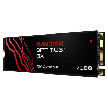 Sandisk Optimus GX 7100 SSD on a white background