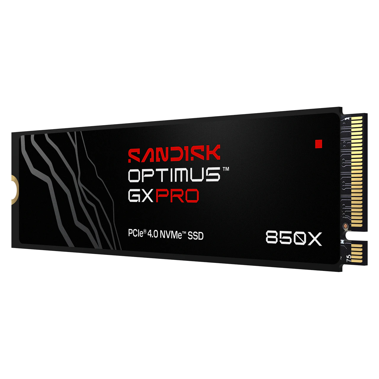 A Sandisk Optimus GXPro 850X PCIe 4.0 NVMe SSD in an M.