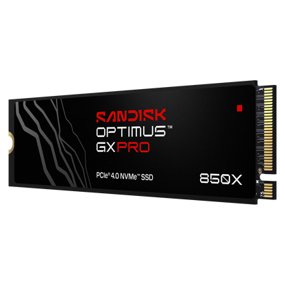 A Sandisk Optimus GXPro 850X PCIe 4.0 NVMe SSD in an M.