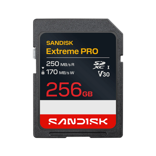 SANDISK Extreme PRO SD UHS-I V30 Card 256GB