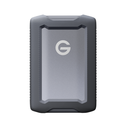 Western Digital G-DRIVE ArmorATD External Hard Drive Media Storage Front Angle View