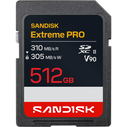 SanDisk Extreme PRO SD UHS-II V90 Card 512GB