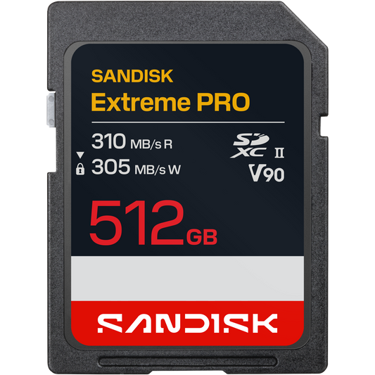 SanDisk Extreme PRO SD UHS-II V90 Card 512GB
