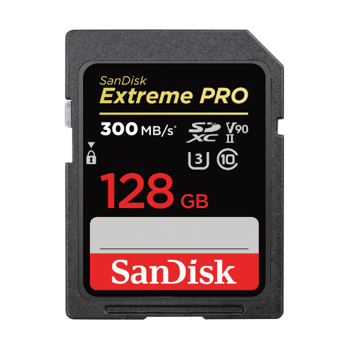 SanDisk 128GB Extreme PRO UHS-II SDHC Memory Card (V90 Rated)