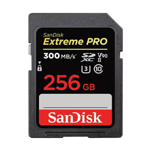 SanDisk 256GB Extreme PRO UHS-II SDHC Memory Card (V90 Rated)