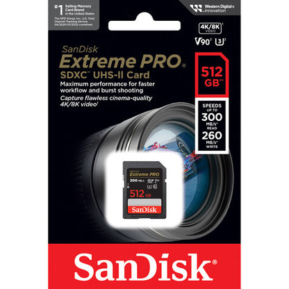 SanDisk Extreme PRO SD UHS-II Memory Card 512GB
