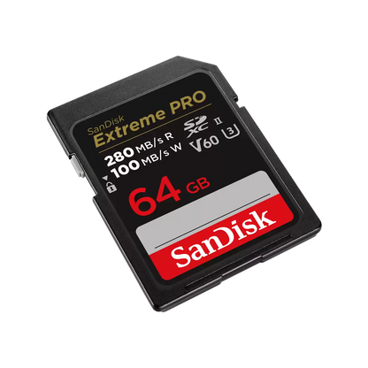 SanDisk 64GB Extreme PRO SD UHS-II Memory Card, V60