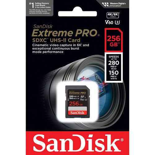 SanDisk Extreme PRO SDXC UHS-II Card - 256GB
