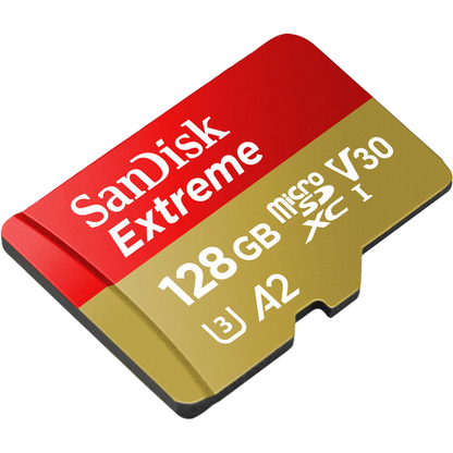 SanDisk Extreme microSDXC UHS-I Card - 128GB Angle