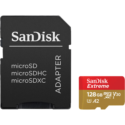 SanDisk Extreme microSDXC UHS-I Card - 128GB with Adapter