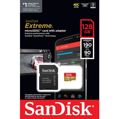 SanDisk Extreme microSDXC UHS-I Card - 128GB Box