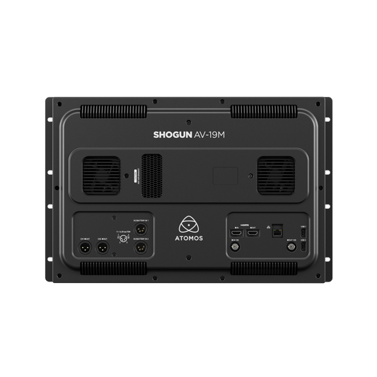 Atomos Shogun AV-19M 19-inch 4K HDR Rackmount Monitor Back Rear Input Ports