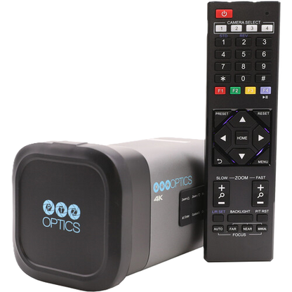 PTZOptics Studio 4K 12x Zoom Box Camera with Remote Control
