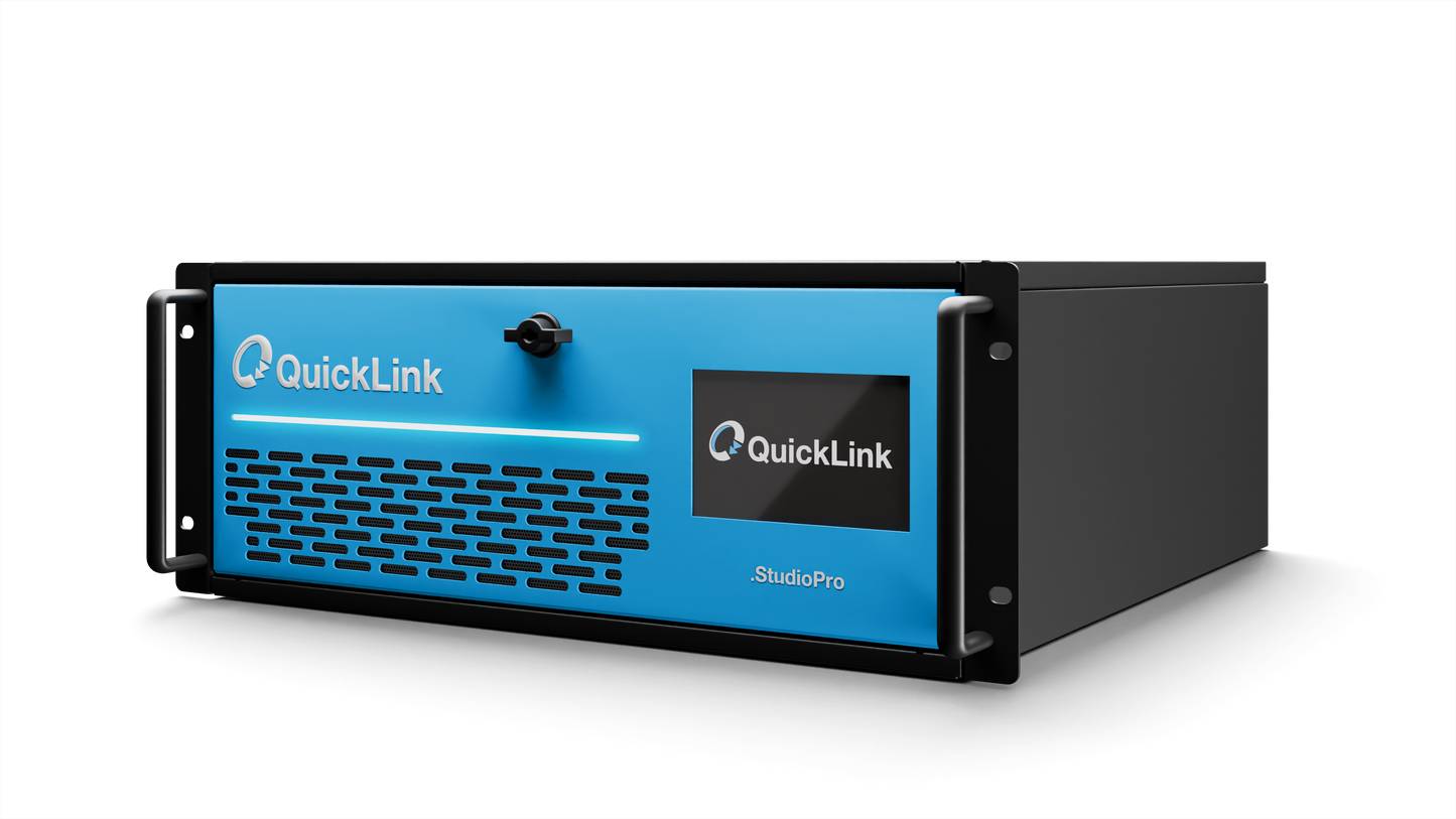 QuickLink StudioPro-16 16x Configurable 12G-SDI (HD/4K/8K) with RRC with Power Supply Dual Hot-Swap, Includes Conference Calling (Advanced) with balanced XLR Audio Hardware