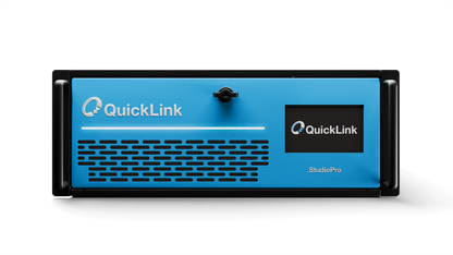 QuickLink StudioPro-2110 2-Dual 25 GbE SFP28, Supports 4x 4K or 32x HD Inputs and Outputs with ST 2022-7 Software Codec, Software Effects and GPU Effects are Not Included, with RRC with Power Supply Dual Hot-Swap, Includes Conference Calling (Advance
