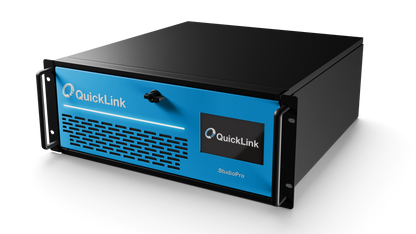 QuickLink StudioPro-2110 2-Dual 25 GbE SFP28, Supports 4x 4K or 32x HD Inputs and Outputs with ST 2022-7 Software Codec, Software Effects and GPU Effects are Not Included, with RRC with Power Supply Dual Hot-Swap, Includes Conference Calling (Advance