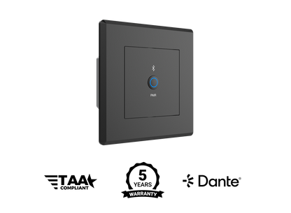 Turtle Dante Bluetooth Wallplate, EU Wall Box (Black)
