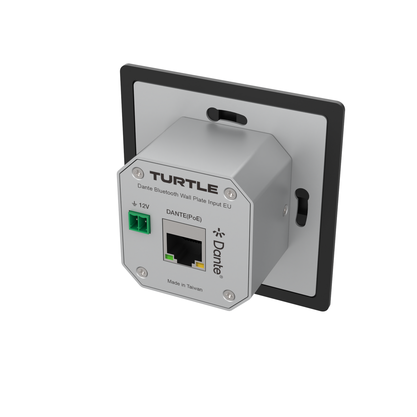 Turtle Dante Bluetooth Wallplate, EU Wall Box (Black) Rear