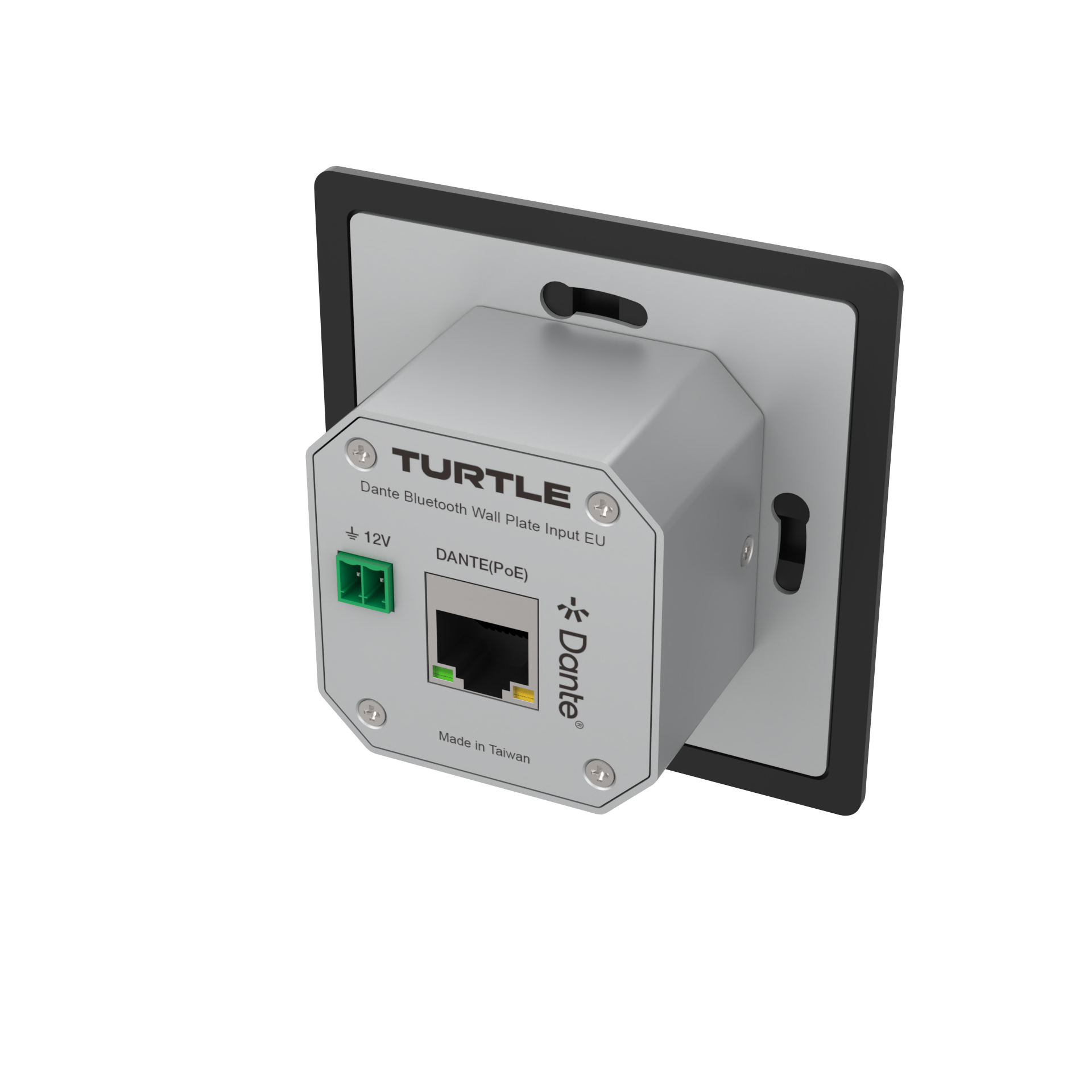 Turtle Dante Bluetooth Wallplate, EU Wall Box (Black) Rear