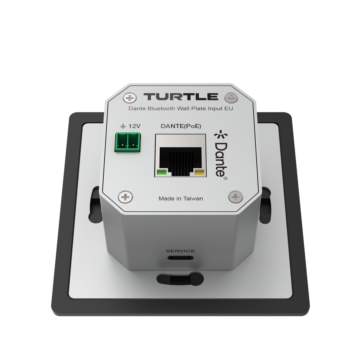 Turtle Dante Bluetooth Wallplate, EU Wall Box (Black) 