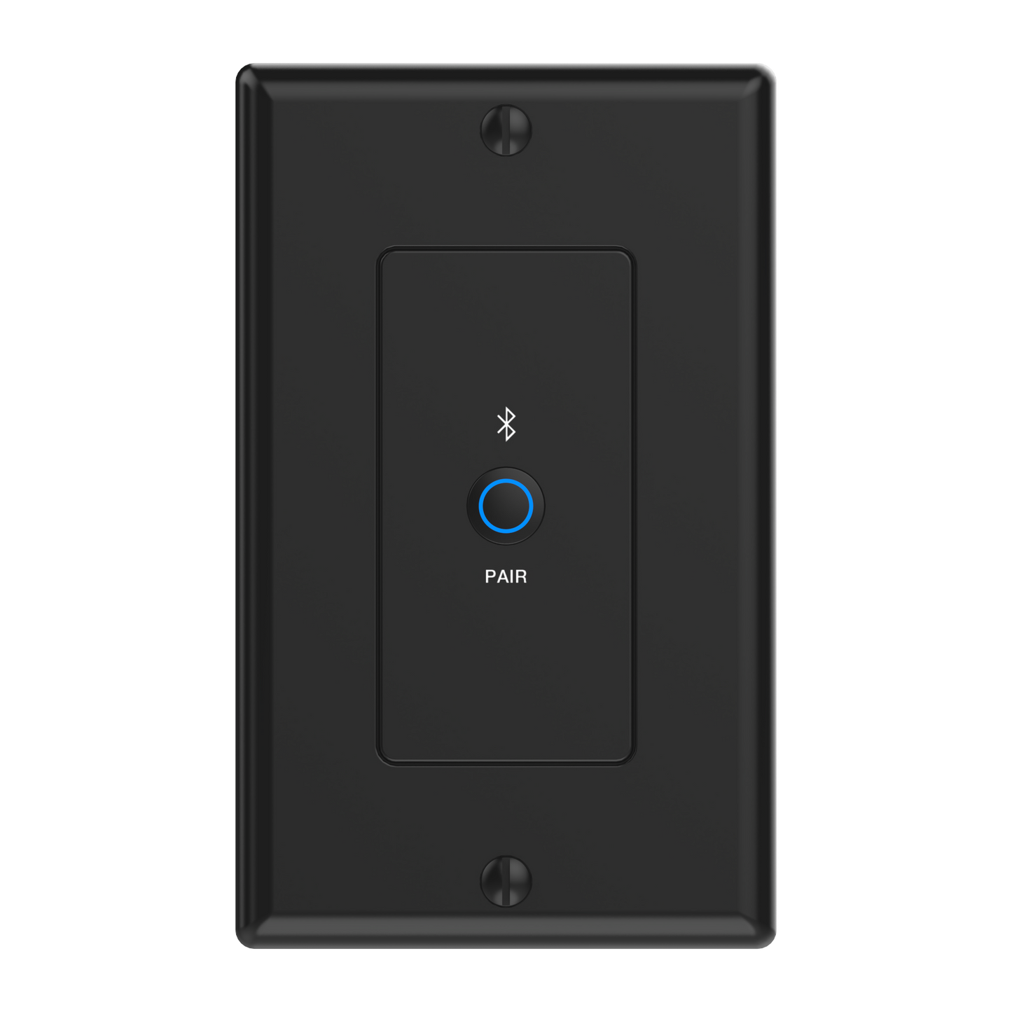 Turtle Dante Bluetooth Wallplate, US 1 Gang Decora (Black) Front