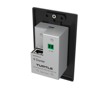 Turtle Dante Bluetooth Wallplate, US 1 Gang Decora (Black)