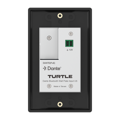 Turtle Dante Bluetooth Wallplate, US 1 Gang Decora (Black)