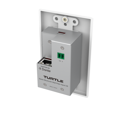 Turtle Dante Bluetooth Wallplate, US 1 Gang Decora (White)
