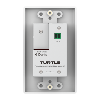 Turtle Dante Bluetooth Wallplate, US 1 Gang Decora (White) Rear