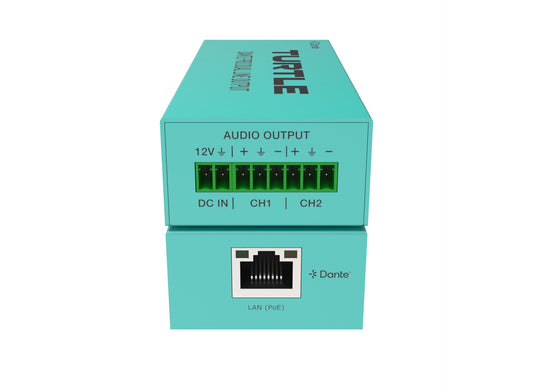 Turtle Dante Pro Dual Channel Analog Line Output Adapter with Gain Controls