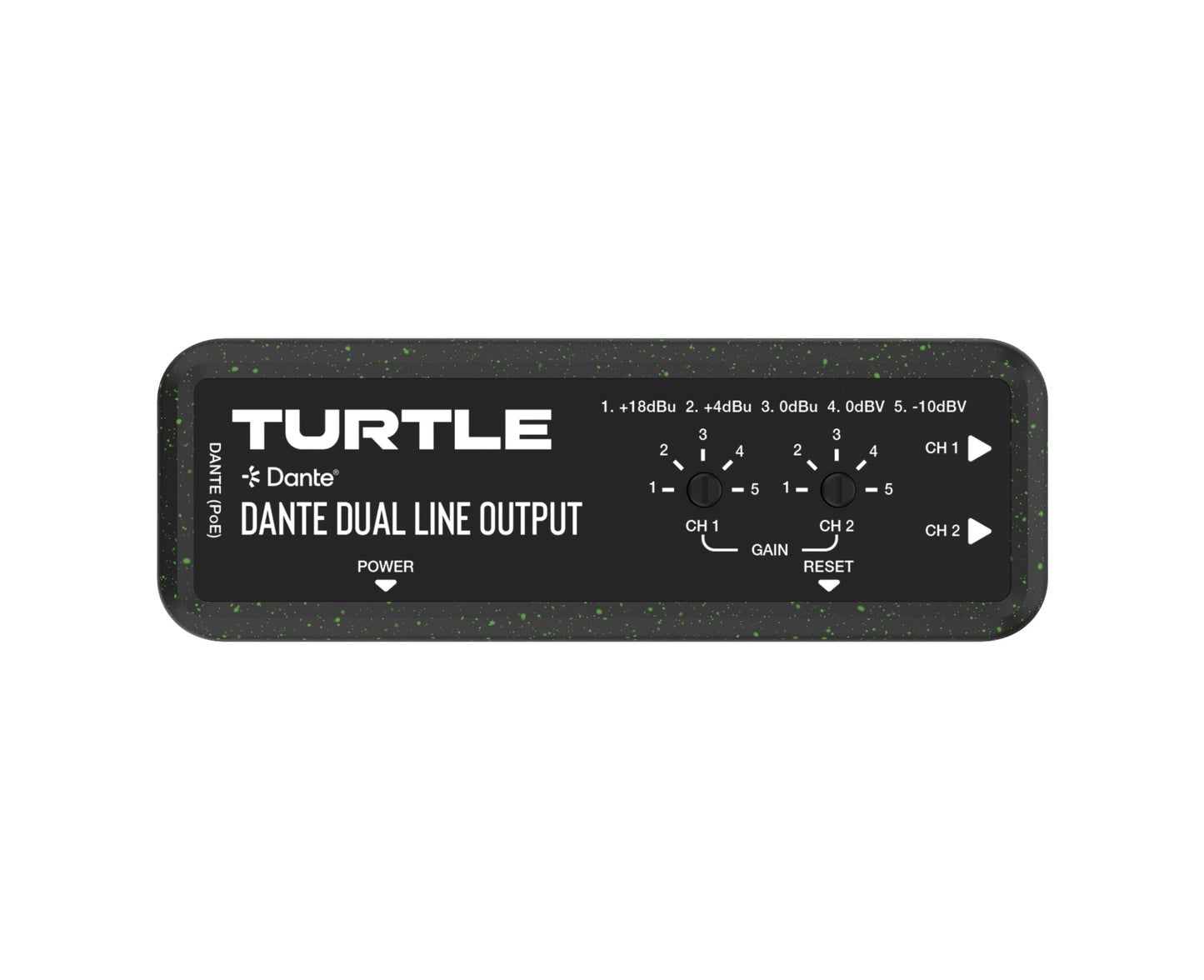 Turtle Dante Dual Channel Analog Line Output Adapter with Gain Controls