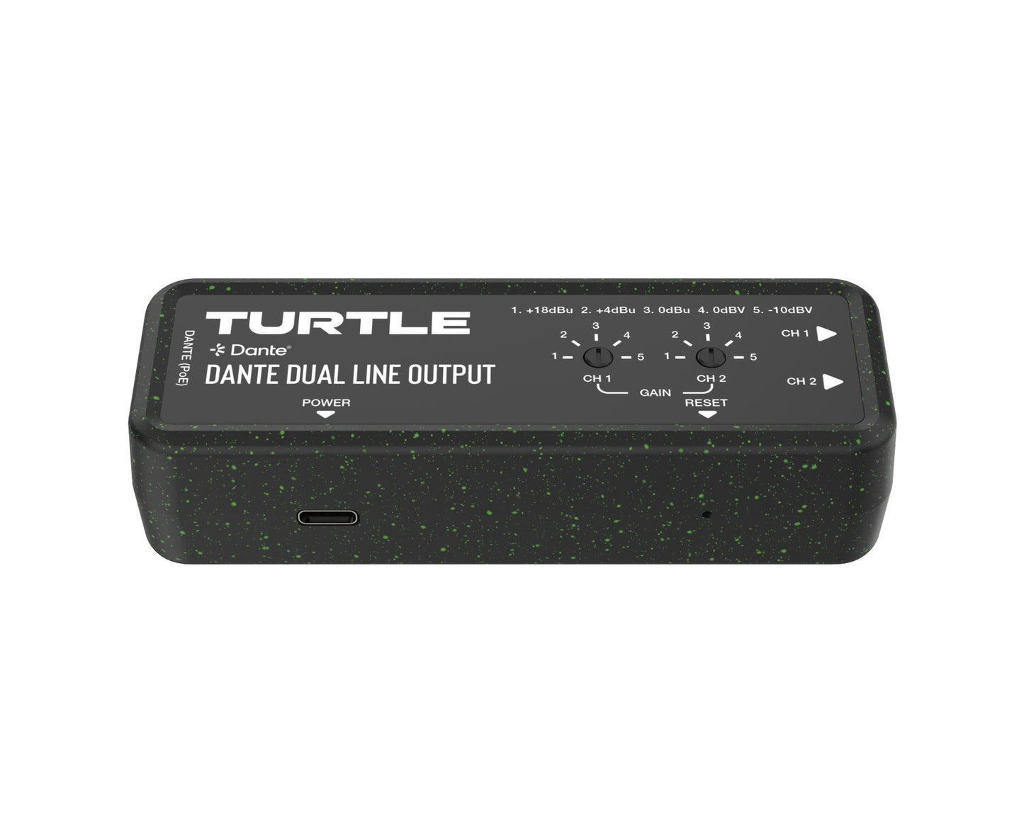 Turtle Dante Dual Channel Analog Line Output Adapter with Gain Controls