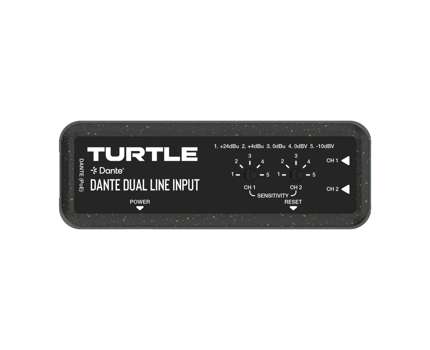 Turtle Dante Dual Channel Analog Line Input Adapter with Gain Controls