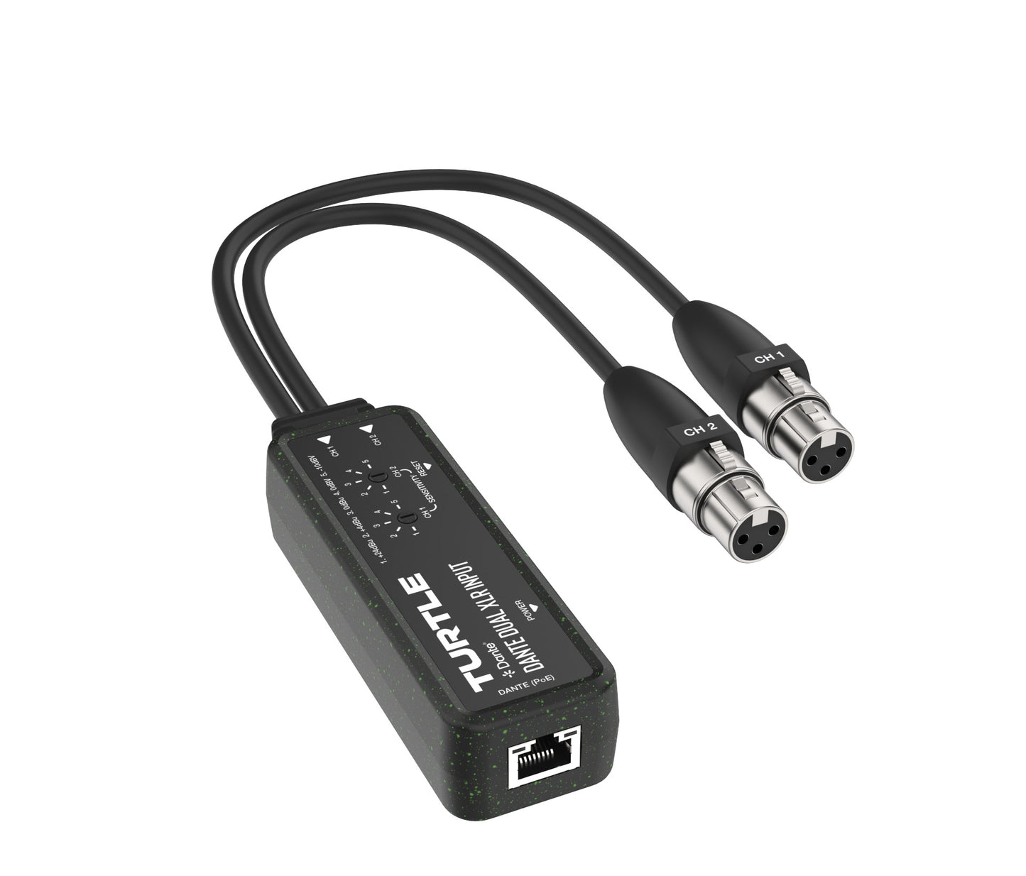 Turtle Dante Dual Channel Analog XLR to Dante Adapter