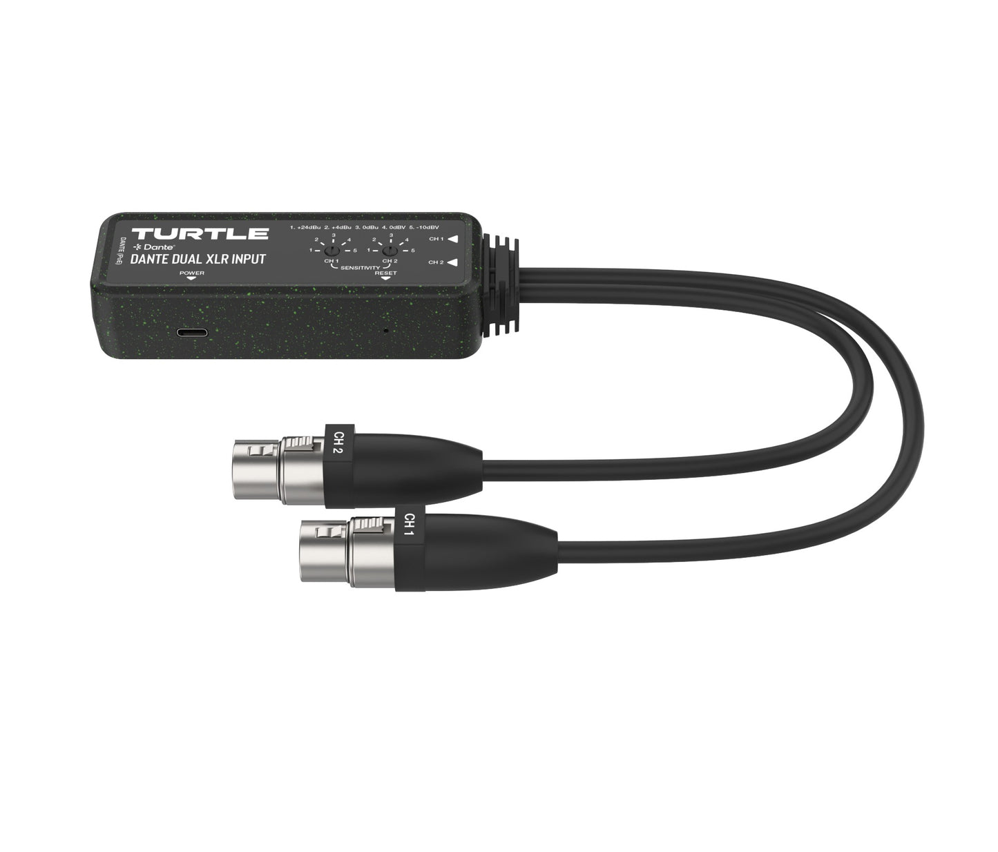 Turtle Dante Dual Channel Analog XLR to Dante Adapter