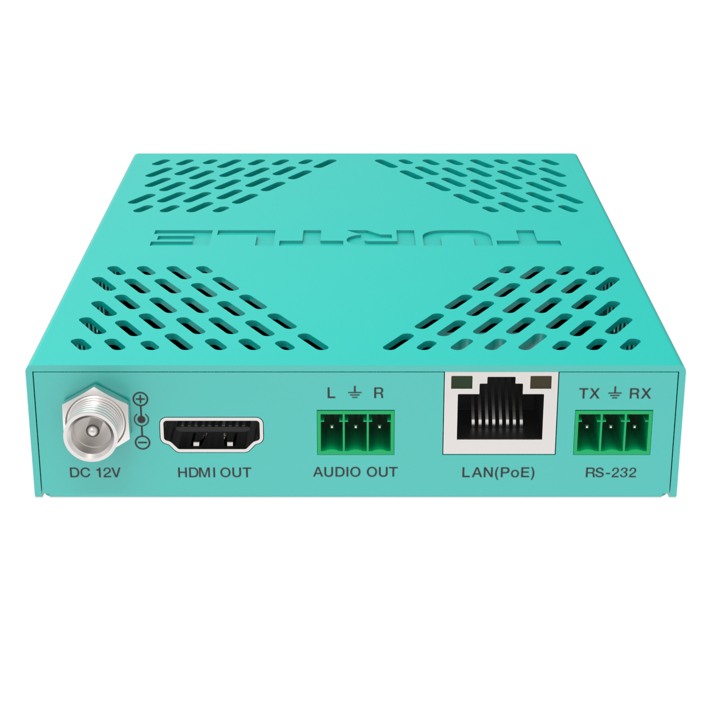 Turtle DARWIN 4K RX. H.265 HDMI 4K AV over IP Receiver Back