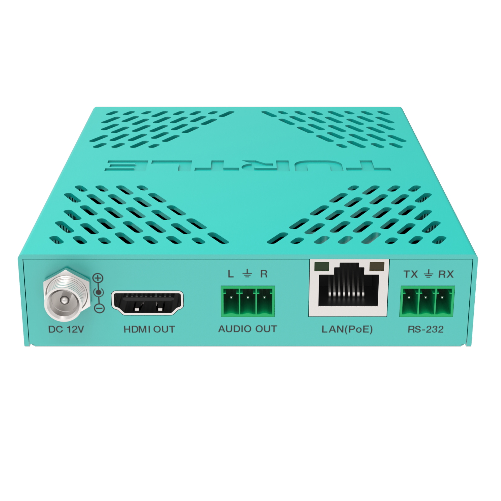 Turtle DARWIN 4K RX. H.265 HDMI 4K AV over IP Receiver Back
