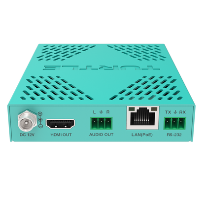 Turtle DARWIN 4K RX. H.265 HDMI 4K AV over IP Receiver Back