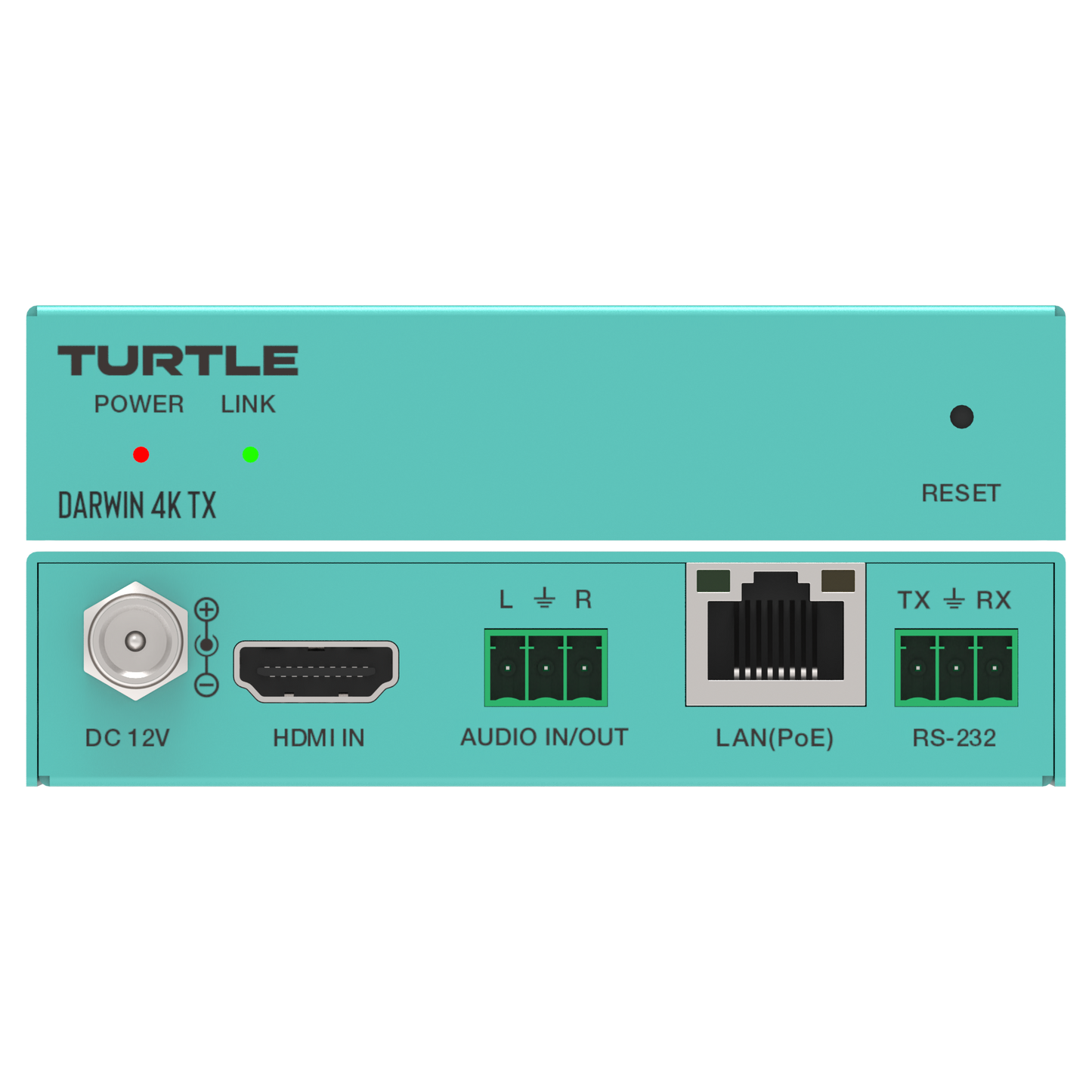 Turtle DARWIN 4K TX. H.265 HDMI 4K AV over IP Transmitter Front