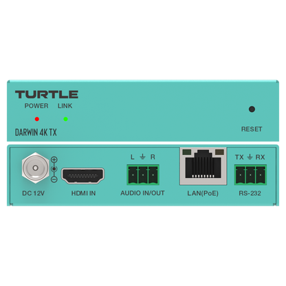 Turtle DARWIN 4K TX. H.265 HDMI 4K AV over IP Transmitter Front